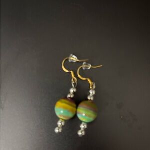 Multicolor Beaded Drop Earrings